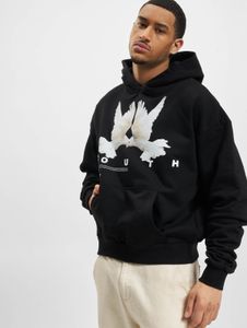 moderner Lost Youth Herren Hoodie 460 g/m² mit Baumwolle Schwarz