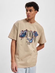 sportliches Lost Youth Herren T-Shirt Oversize 240 g/m² mit Baumwolle Beige