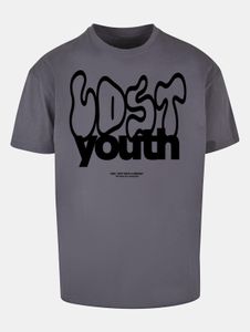 Camiseta Modern Lost Youth para hombre, corte oversize, 240 g/m², algodón, color antracita.