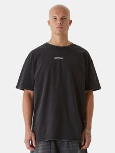 T-shirt sportiva Lost Youth da uomo, oversize, 240 g/m², cotone, nera