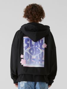 Sudadera con capucha para hombre Modern Lost Youth, 460 g/m², algodón, negra
