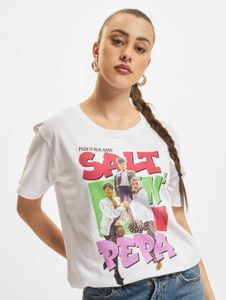 T-shirt oversize da donna casual Merchcode, 160 g/m², cotone, bianca