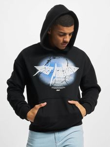 Sudadera con capucha moderna para hombre de MJ Gonzales, capucha grande, algodón de 460 g/m², negra.