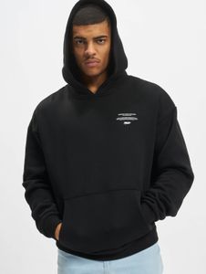 Comfortable MJ GONZALES men's hoodie with large hood, ribbed cuffs, 460 g/m² cotton, black