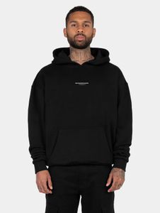 lässiger MJ Gonzales Herren Hoodie Rippbündchen Oversize 460 g/m² mit Baumwolle Schwarz