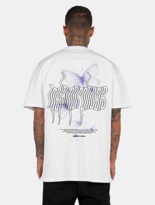Camiseta deportiva para hombre MJ GONZALES, corte oversize, 240 g/m², algodón, blanca.