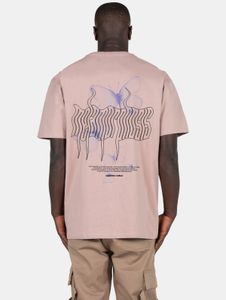 T-shirt casual da uomo oversize MJ Gonzales, 240 g/m², cotone, rosa antico