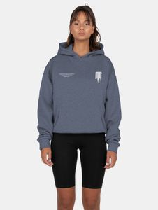 Sudadera con capucha extragrande y cómoda para mujer de MJ GONZALES, 460 g/m², algodón, azul.