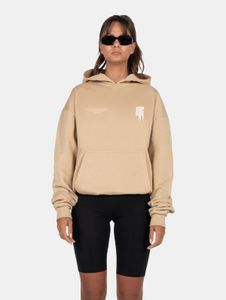 Soft MJ Gonzales women's oversized hoodie, 460 g/m², made of cotton, beige