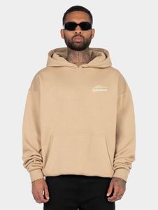 Comfortable MJ Gonzales men's hoodie with large hood, 460 g/m² cotton, beige