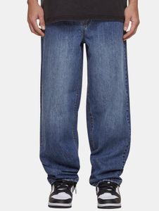 Pantalones vaqueros modernos para hombre de MJ Gonzales con bolsillos con cremallera, de algodón, color azul.
