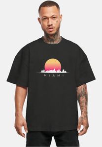 T-shirt casual da uomo Merchcode, 300 g/m², cotone, nera