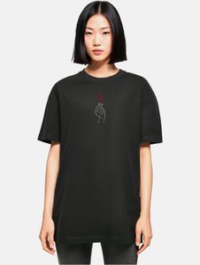 Modern POD women's oversized t-shirt, 220 g/m², cotton, black