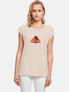 Camiseta deportiva POD para mujer, corte oversize, 140 g/m², algodón, color crudo-blanco.
