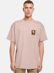 Comoda t-shirt oversize da uomo Merchcode, 240 g/m², cotone, rosa antico