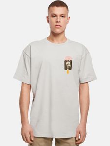 Camiseta deportiva Merchcode para hombre, corte oversize, 240 g/m², algodón, gris.