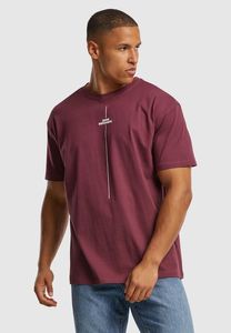 Camiseta moderna POD para hombre, 240 g/m², de algodón, color rojo burdeos.