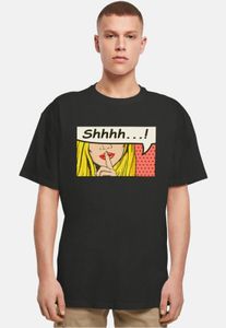 T-shirt oversize da uomo Casual Merchcode, 240 g/m² di cotone, nera.