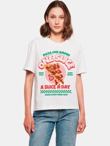 T-shirt oversize confortable Miss Tee pour femme, 200 g/m², coton, blanc