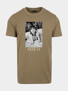 T-shirt casual da uomo Mister Tee in maglia a coste 180 g/m² con cotone color kaki