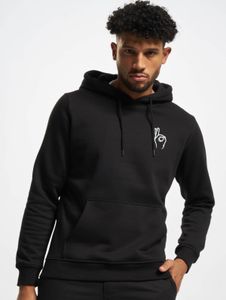 Sudadera con capucha Soft Mister Tee para hombre con cordón ajustable, 300 g/m² de algodón, color negro.