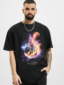 modernes Mister Tee Herren T-Shirt Oversize 240 g/m² mit Baumwolle Schwarz