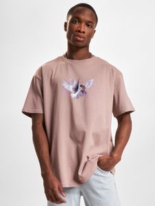 T-shirt homme Mister Tee, style sportif, 240 g/m², 100 % coton, rose antique