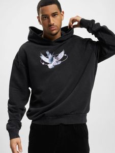 weicher Mister Tee Herren Hoodie Kordelzug Rippbündchen 240 g/m² mit Baumwolle Schwarz