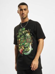 Camiseta deportiva Mister Tee para hombre, corte oversize, 240 g/m², algodón, color negro.
