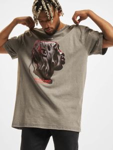 Camiseta deportiva Mister Tee para hombre, corte oversize, 240 g/m², algodón, gris.