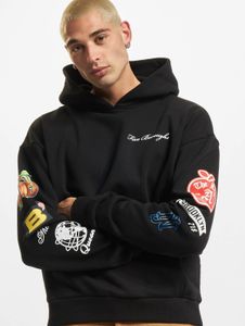 Sudadera cómoda con capucha y cremallera para hombre de la marca Mister Tee, 460 g/m² de algodón, color negro.