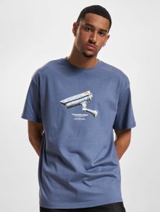 modernes Mister Tee Herren T-Shirt Oversize 240 g/m² mit Baumwolle Blau