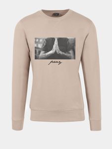 Sudadera cómoda para hombre Mister Tee de algodón, color beige.