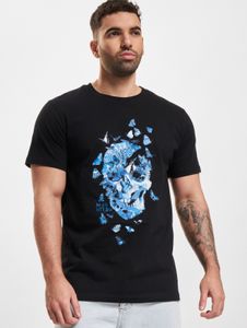 Camiseta deportiva Mister Tee para hombre, 200 g/m², de algodón negro.