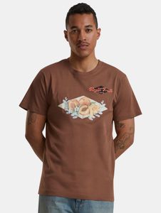 T-shirt casual da uomo Mister Tee in cotone, marrone