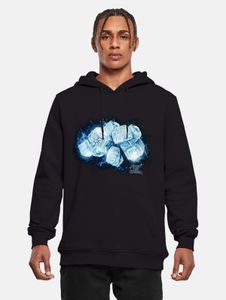 lässiger Mister Tee Herren Hoodie Rippbündchen Kapuze 300 g/m² mit Baumwolle Schwarz