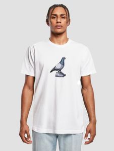 Camiseta deportiva Mister Tee para hombre, 200 g/m², de algodón blanco.