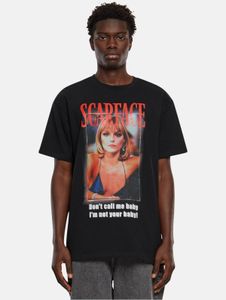 Camiseta deportiva Mister Tee para hombre, corte oversize, 240 g/m², algodón, color negro.