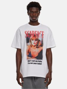 Cómoda camiseta oversize para hombre de la marca Mister Tee, 240 g/m², algodón, blanca.