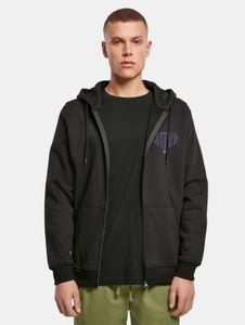 bequemer Mister Tee Herren Hoodie Reißverschluss Kapuze 300 g/m² mit Baumwolle Schwarz