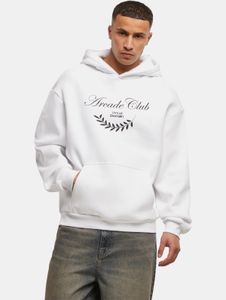 Felpa casual da uomo Mister Tee con tasche, polsini a coste, cotone 330 g/m², bianca