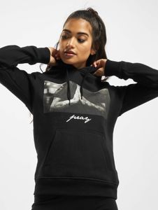 moderner Mister Tee Damen Hoodie 300 g/m² mit Baumwolle Schwarz