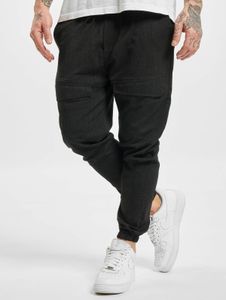 Eleganti jeans da uomo elasticizzati 2Y Studios con coulisse, in cotone, neri
