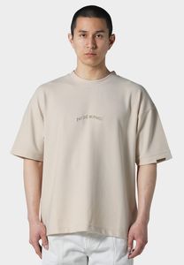 T-shirt oversize da uomo in cotone Casual Pas De Monaco, beige
