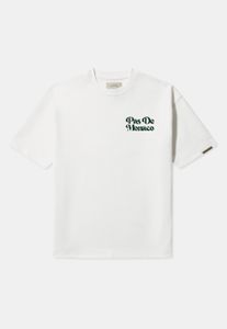 Comoda t-shirt oversize da uomo Pas De Monaco in cotone, bianco ecru
