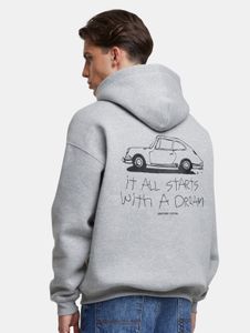 Sudadera con capucha informal para hombre de Cotton Lab, color gris.