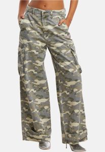 Jean élégant Felicious pour femme, en coton camouflage