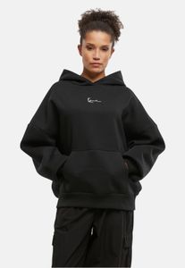 Sudadera con capucha cómoda para mujer de Karl Kani con puños y capucha acanalados, 350 g/m² de algodón, color negro.