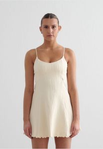 Vestido elástico de moda para mujer de aim'n, blanco.