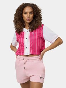 comfortable Karl Kani women's polo shirt mesh 140 g/m² pink